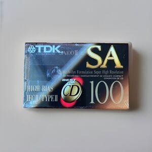 TDK SA 100 High Bias ICEII/Type II New Factory Sealed Cassette Tape
